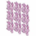 Queens Of Christmas 4 in. Pink Candy Ornament with White Glitter, Pack of 18, 18PK ORN-18PK-CDY-PI